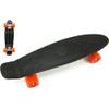 Skateboard - pennyboard - černá barva, oranžová kola