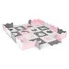 Ecotoys pěnová puzzle hrací deka Pink Puzzle 151 x 151 cm