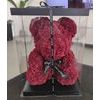 Medvídek z růží šedý s červeným srdcem Rose Bear 40 cm