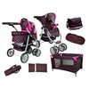 Alice kombinovaný kočárek pro panenky 6v1 9662M černý