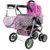 Alice kombinovaný kočárek pro panenky 3v1 - 9662M šedo-růžový