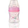 BabyOno Antikoliková lahev se širokým hrdlem, 120ml - růžová