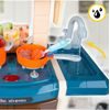 Veľká detská kuchynka s tečúcou vodou, zvukmi a svetlami Simulation Kitchen - modrá