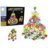 Magnetická svítící stavebnice Light Sticks 128 dílků