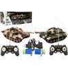 Tank RC 2ks tanková bitva + dobíjecí pack - maskáč