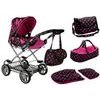 Alice kočárek pro panenky kombinovaný 9346W černá