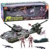 Vojenská sada s tankem a vojáčky Battle Warrior