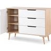 Přebalovací komoda Klups Sofie buk/bílá