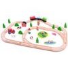 Majlo Toys dřevěná vláčkodráha Wooden Train 50 dílků