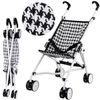 Golfový kočárek pro panenky Alice černo-bílý
