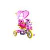 Dětská tříkolka s vodící tyčí Kočička růžová