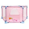 Dětská ohrádka Hexagon Fence se 40 míčky - růžová
