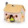 Ecotoys drevený rozkladací domček pre bábiky Little Dollhouse