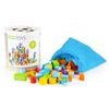 Ecotoys sada dřevěných kostek v kyblíku 100 ks v Městečko