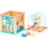 Ecotoys dřevěná edukační kostka s labyrintem Dino Cube 5v1