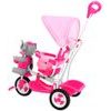 Dětská tříkolka s vodící tyčí Slon růžový