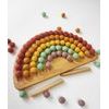 Deska - "duha" - 5 žlábků s barevnými kuličkami