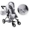 Kočárek pro panenky 4v1 kombinovaný Alice 4543 šedý