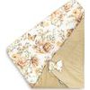 Oboustranná dětská zavinovačka - béžové květy 75x75 cm
