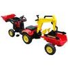 Dětský šlapací traktor Nakladač + bagr s přívěsem