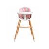 Ecotoys dřevěná jídelní židlička 2v1 růžová