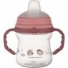 CANPOL babies Hrneček se silikonovým pítkem FirstCup BONJOUR PARIS 150ml růžový