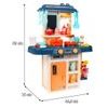 Dětská mini kuchyňka se zvuky a párou Little Chef- modrá