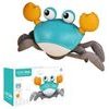 Natahovací pohyblivý krab hračka pro nejmenší Cute Crab - modrý