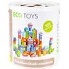 Ecotoys sada dřevěných kostek v kyblíku 100 ks v Městečko