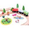 Majlo Toys dřevěná vláčkodráha Wooden Train 50 dílků