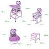Ecotoys jídelní židlička s houpačkou 3v1 fialová