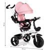Ecotoys dětská tříkolka s otočným sedadlem S-Trike růžová