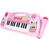 Dětské elektronické klávesy s mikrofonem Music Station růžové