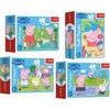 Minipuzzle 54 dílků Šťastný den Prasátka Peppy/Peppa Pig - mix 4 druhy
