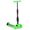 Ecotoys dětská koloběžka se svítícími koly Bedrunka zelená 5v1