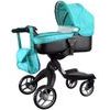 Alice moderní hluboký kočárek pro panenky 4544 tyrkysový