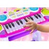 Dětské elektronické klávesy s mikrofonem a židličkou Music Keyboard růžové