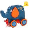 Dřevěný slon se šnůrkou pro děti Elephant Toodle
