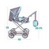 Doris kočárek pro panenky kombinovaný 9346W mentolově šedá