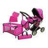 Doris kočárek pro panenky 5v1 růžový