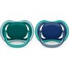 Dětský dudlík air 6-18m Philips Avent Zelená/modrá 2ks
