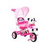 Dětská tříkolka s vodící tyčí Panda růžová