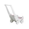 Ecotoys dětské dřevěné chodítko kočárek Bílé