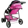 Alice velký sportovní kočárek pro panenky 3v1 - 9662 růžový s puntíkama
