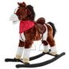 Plyšový houpací kůň Ferda - tmavě hnědý