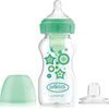 Dr.Brown´s Láhev antikolik Options+ široké hrdlo 2v1 s hubičkou 270ml plast zelená