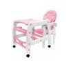 Ecotoys jídelní židlička s houpačkou 3v1 růžová