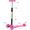 Dětská koloběžka Glow Scooter se svítícími koly růžová