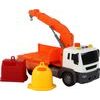 Popelářské auto s jeřábovým ramenem - oranžové