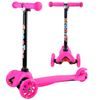 Dětská koloběžka Scooter 717 se svítícími koly - růžová